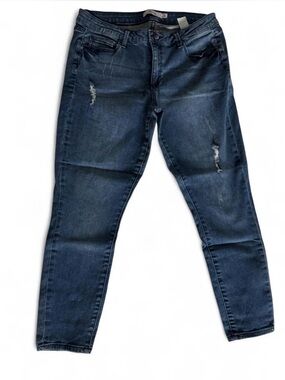 JustFab Dark Indigo Skinny Jeans